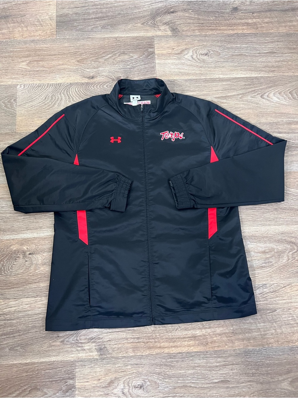 Under Armour black Maryland Terps windbreaker jacket #Terps #windbreaker/A572